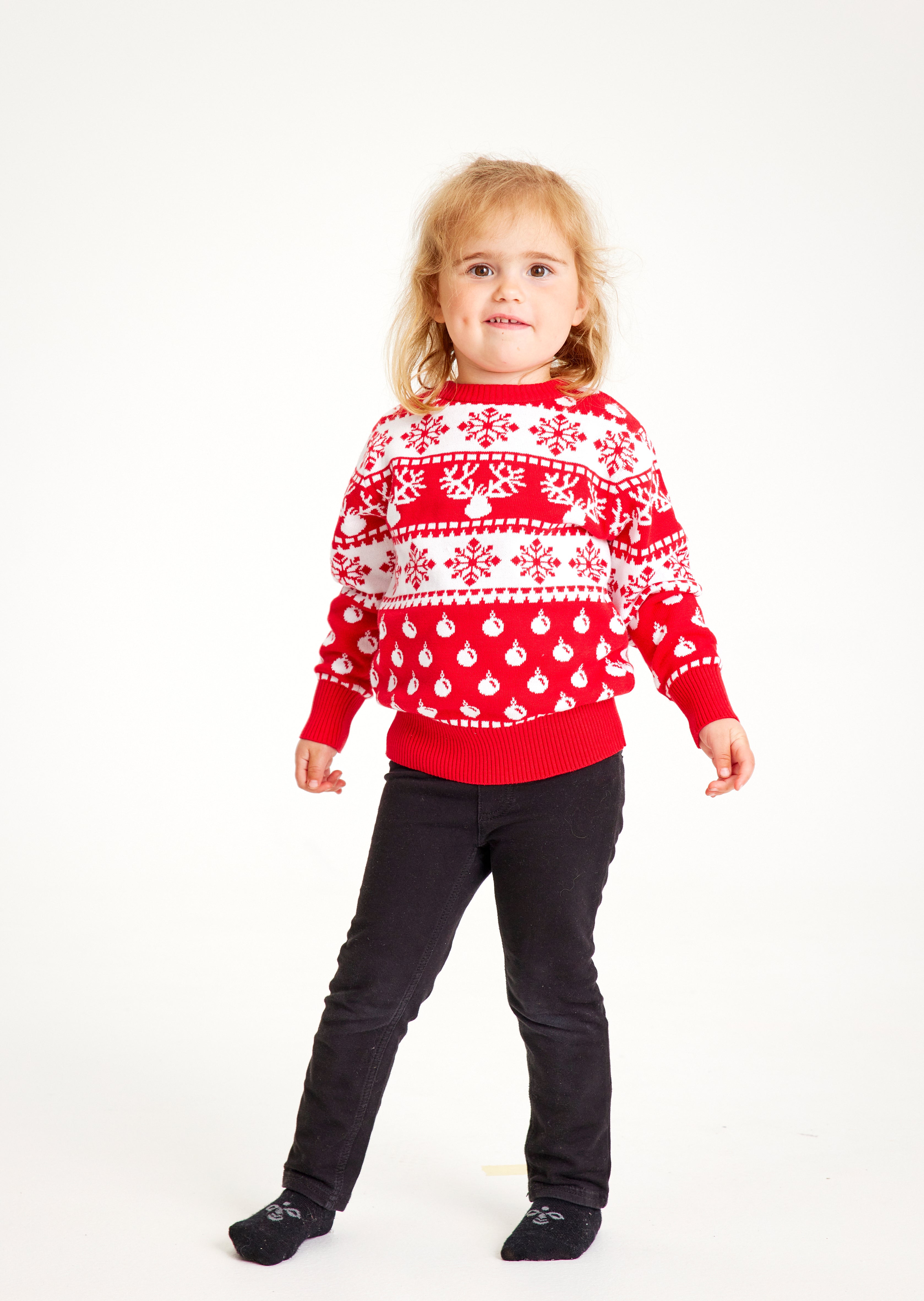 The Classic Christmas Sweater - red - children.